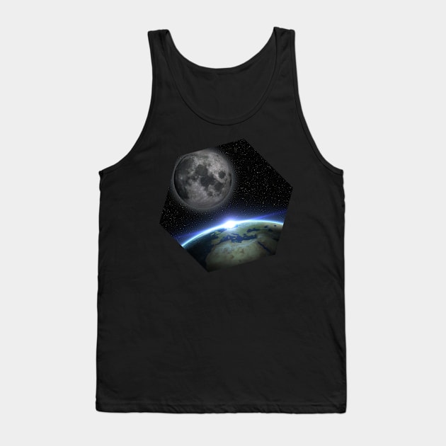 Earth and moon Tank Top by AnnArtshock